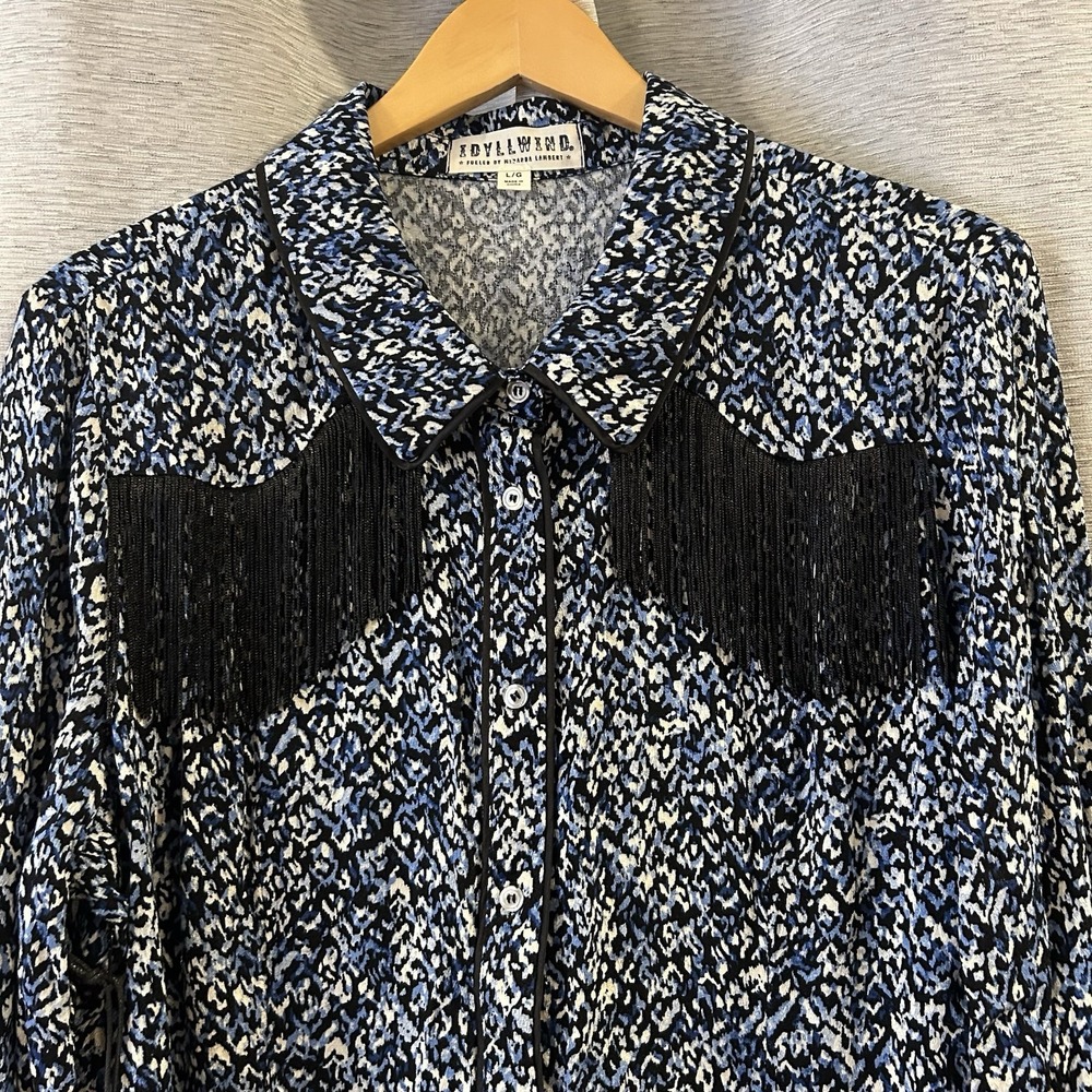 Idyllwind BROOKS‎ BUTTON DOWN FRINGE TOP Size Large NWT - Picture 2 of 5